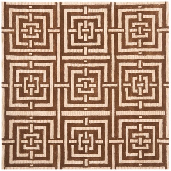 Safavieh Wyndham Square Rug - 7-ft x 7-ft - Brown