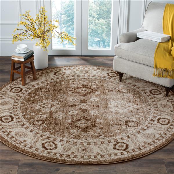 Safavieh Vintage Hamadan Round Rug - 5-ft 3-in x  5-ft 3-in - Taupe