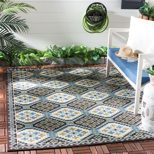 Safavieh Veranda Rug 2' 6" x 5' Blue/Chocolate VER10006523 RONA