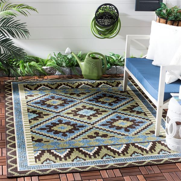 Safavieh Veranda Rug - 2-ft 6-in x 5-ft -  Green/Chocolate