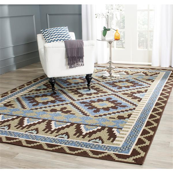 Safavieh Veranda Rug - 2-ft 6-in x 5-ft -  Green/Chocolate