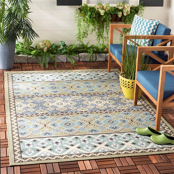 Safavieh Veranda Rug - 4-ft x 5-ft 6-in - Green/Blue