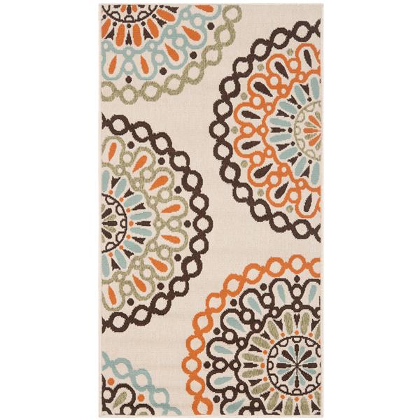 Safavieh Veranda Rug - 2-ft 6-in x 5-ft - Cream/Terracotta