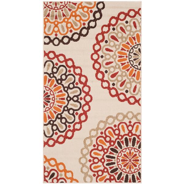 Safavieh Veranda Rug - 4-ft x 5-ft 6-in - Cream/Red