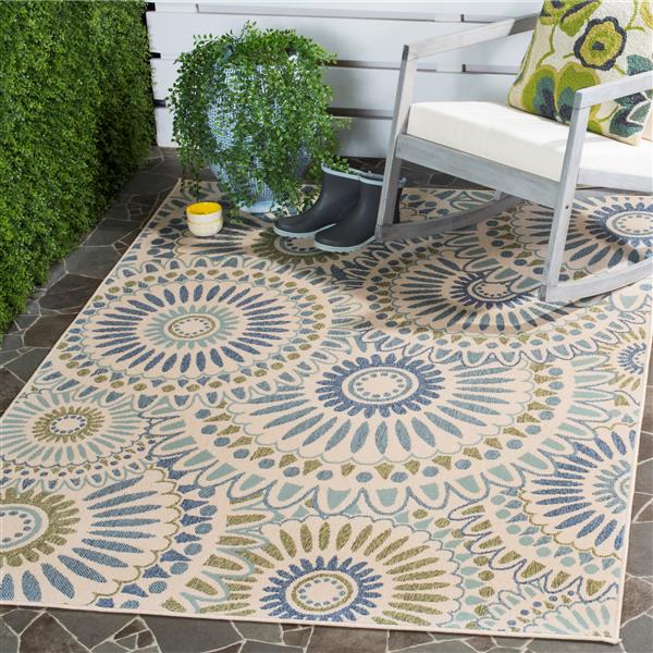 Safavieh Veranda Rug - 2-ft 6-in x 5-ft - Cream/Green