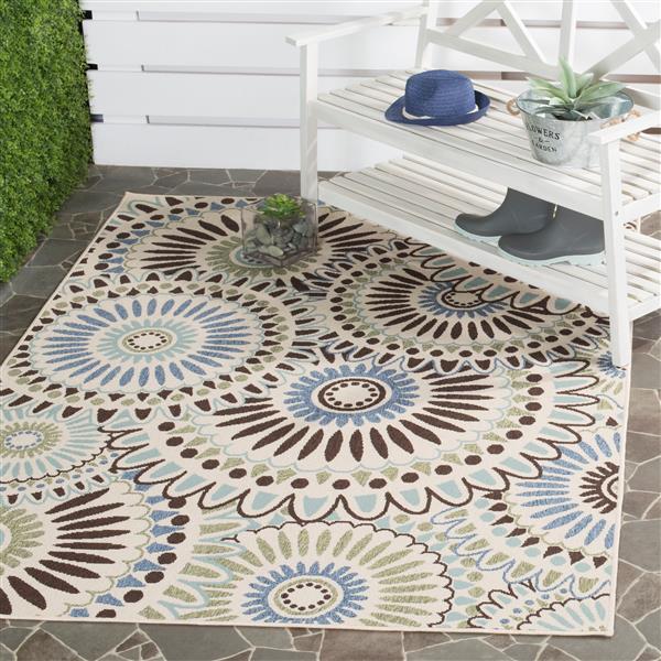 Safavieh Veranda Rug - 4-ft x 5-ft 6-in - Cream/Blue