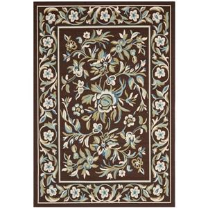 Safavieh Veranda Rug - 4-ft x 5-ft 6-in - Chocolate/Aqua