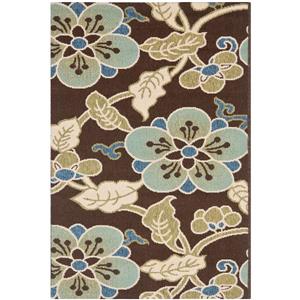 Safavieh Veranda Rug - 4-ft x 5-ft 6-in - Chocolate/Aqua