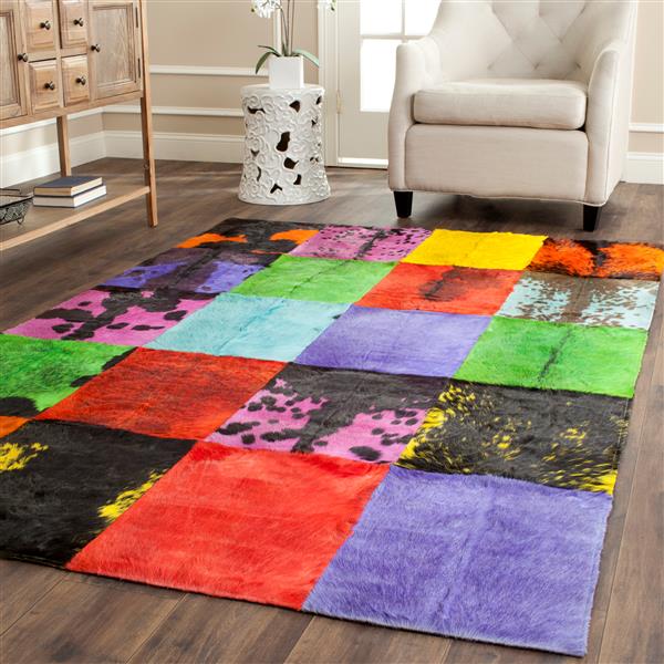 Safavieh Studio Leather Rug - 5-ft x 8-ft - Black