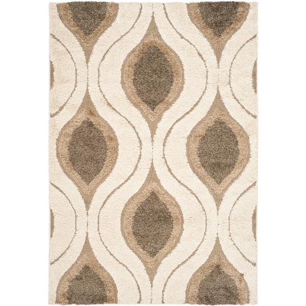 Safavieh Shag Rug - 8-ft 5-in x 12-ft - Cream/Smoke