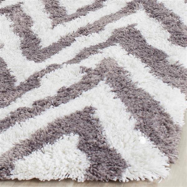 Safavieh Shag Rug - 8-ft 8-in x 12-ft - Ivory/Grey