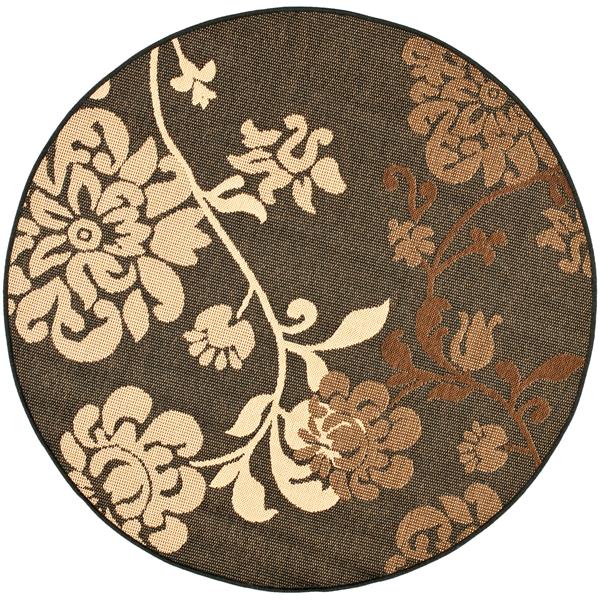 Safavieh Courtyard Rug - 6-ft 6-in x 6-ft 6-in - Terra Natural/Brown