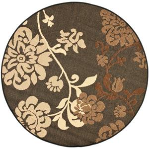 Safavieh Courtyard Rug - 6-ft 6-in x 6-ft 6-in - Terra Natural/Brown