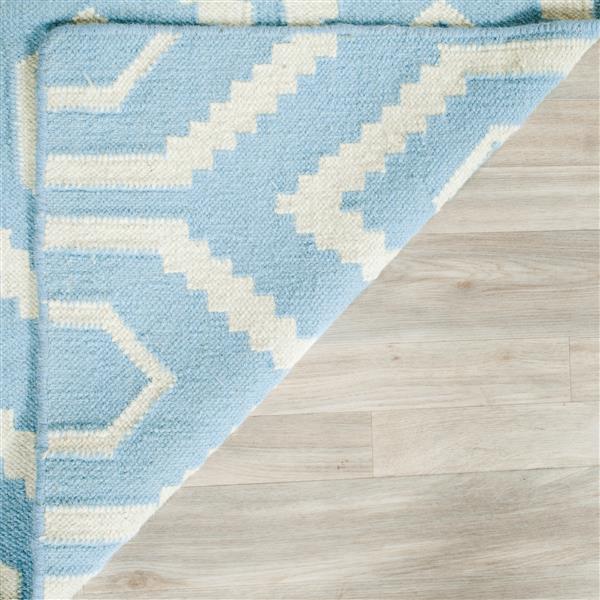 Safavieh Dhurries Rug - 6-ft x 9-ft - Blue/Ivory