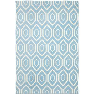 Safavieh Dhurries Rug - 6-ft x 9-ft - Blue/Ivory