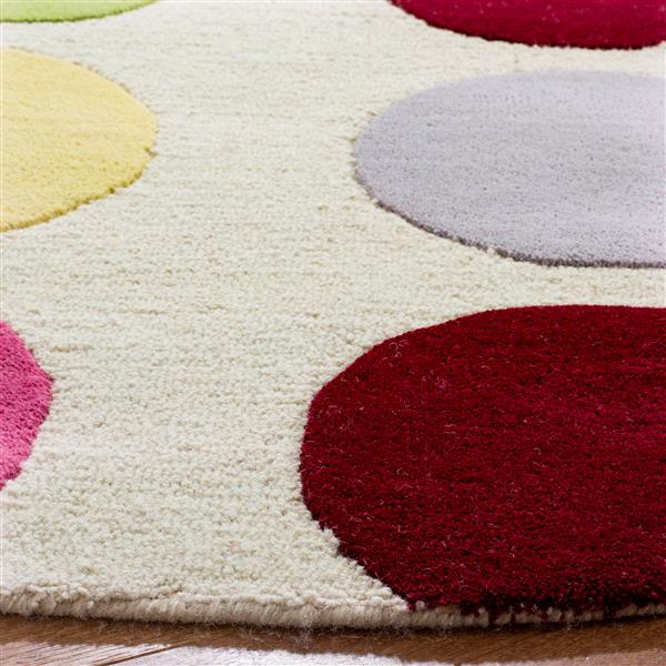 Safavieh Kids Polka Dot Rug - 8-ft x 10-ft - Wool - Ivory