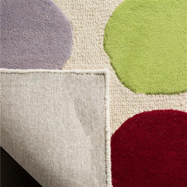 Safavieh Kids Polka Dot Rug - 8-ft x 10-ft - Wool - Ivory