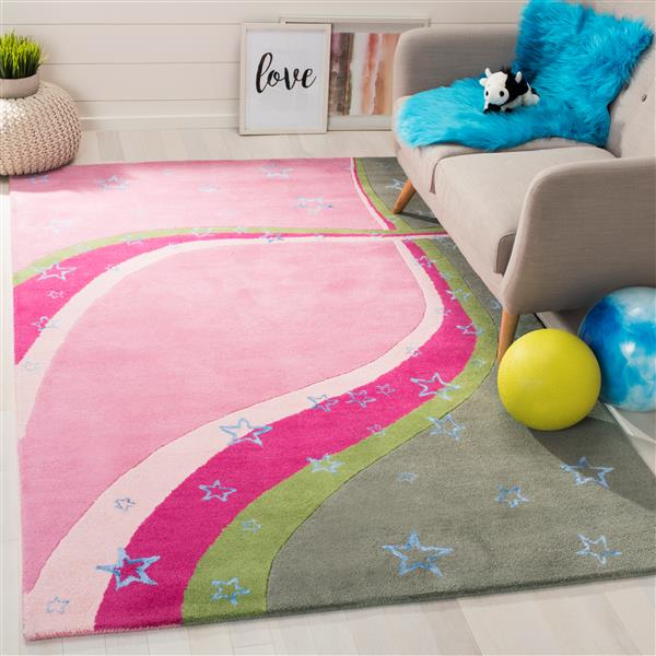 Safavieh Kids Rug - 8-ft x 10-ft - Wool - Pink