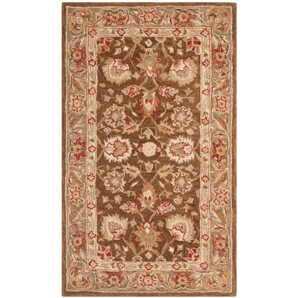 Safavieh Anatolia Floral Rug - 3-ft x 5-ft - Wool - Brown