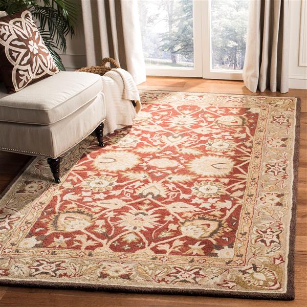 Safavieh Anatolia Floral Rug - 3-ft x 5-ft - Wool - Rust