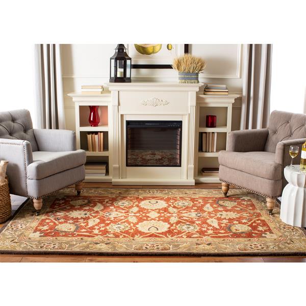 Safavieh Anatolia Floral Rug - 3-ft x 5-ft - Wool - Rust