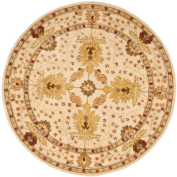Safavieh Anatolia Floral Rug - 4-ft x 4-ft - Wool - Ivory