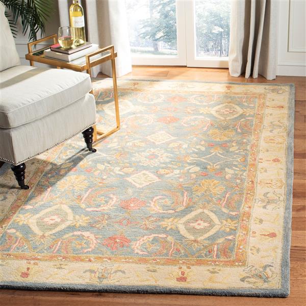 Safavieh Anatolia Floral Rug - 2-ft x 3-ft - Wool - Light Blue