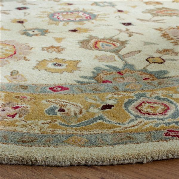 Safavieh Anatolia Floral Rug - 4-ft x 4-ft - Wool - Ivory
