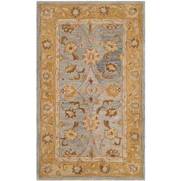Safavieh Anatolia Floral Rug - 3-ft x 5-ft - Wool - Blue