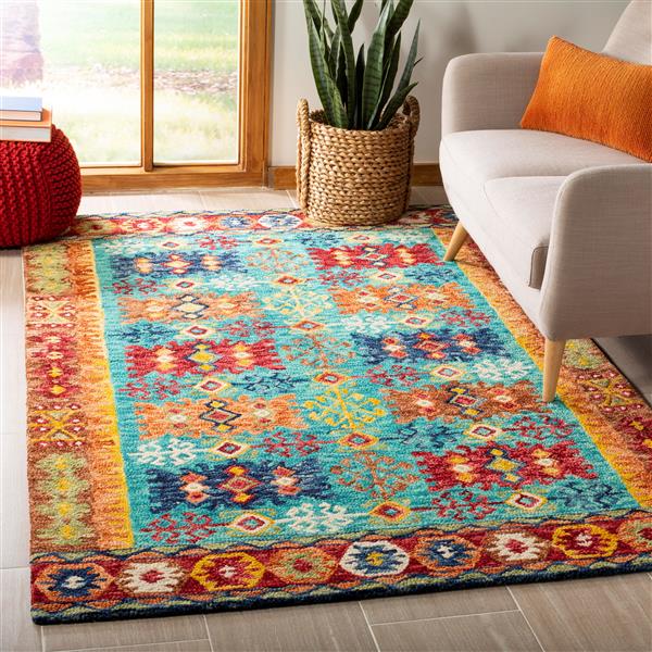 Safavieh Aspen Southwestern Rug - 4-ft x 6-ft - Wool - Blue