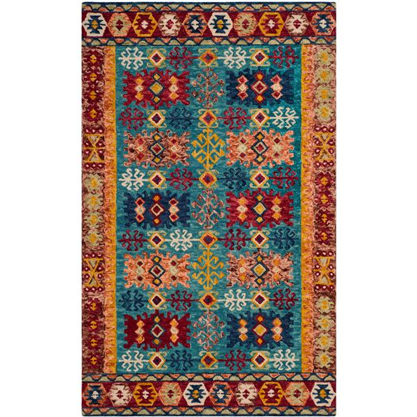 Safavieh Aspen Southwestern Rug - 4-ft x 6-ft - Wool - Blue