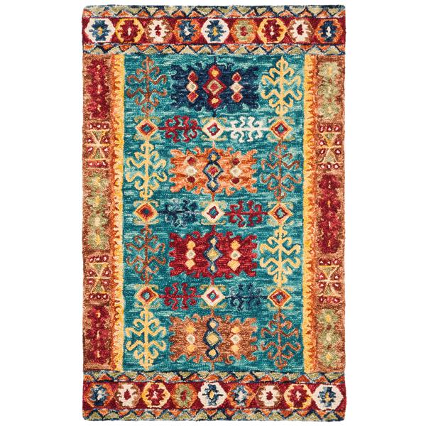 Safavieh Aspen Southwestern Rug - 3-ft x 5-ft - Wool - Blue