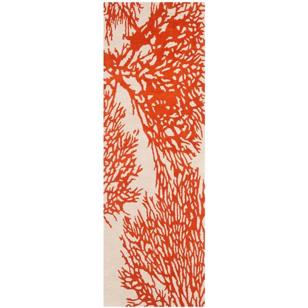 Safavieh Bella Floral Rug - 2.3-ft x 7-ft - Wool - Terracotta