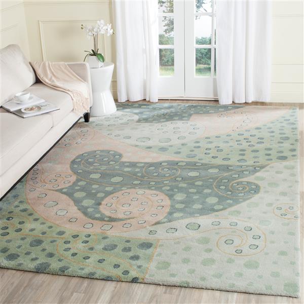 Safavieh Bella Polka Dot Rug - 2.5-ft x 4-ft - Wool - Sage