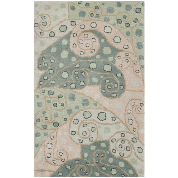 Safavieh Bella Polka Dot Rug - 2.5-ft x 4-ft - Wool - Sage