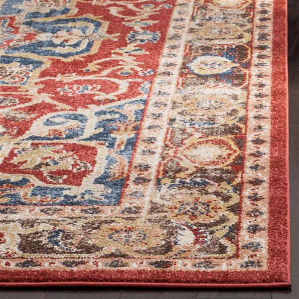 Safavieh Bijar Floral Rug - 2.3-ft x 6-ft - Polypropylene - Red