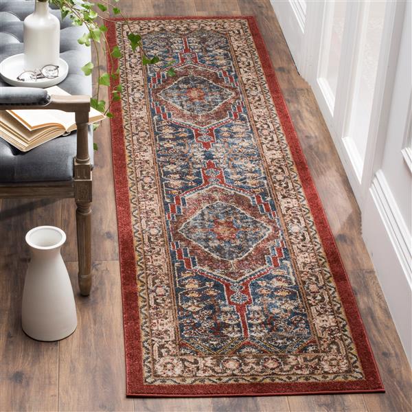 Safavieh Bijar Floral Rug - 2.3-ft x 8-ft - Polypropylene - Blue