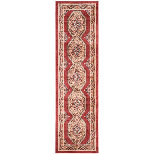 Safavieh Bijar Floral Rug - 2.3-ft x 8-ft - Polypropylene - Red