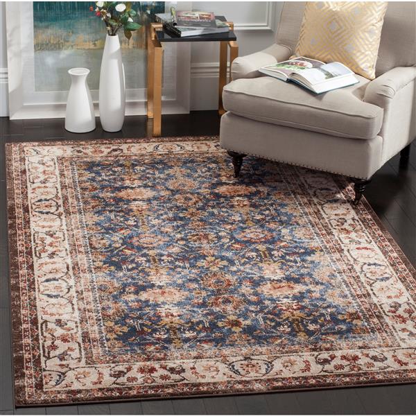 Safavieh Bijar Floral Rug - 3-ft x 5-ft - Polypropylene - Royal Blue