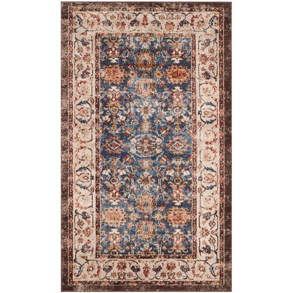 Safavieh Bijar Floral Rug - 3-ft x 5-ft - Polypropylene - Royal Blue