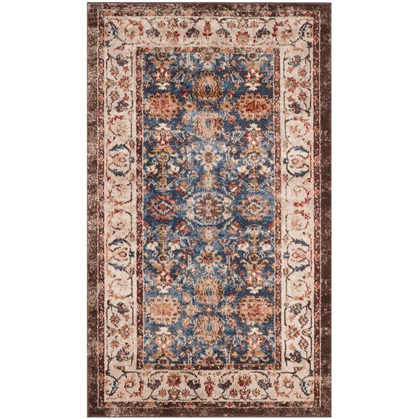 Safavieh Bijar Floral Rug - 4-ft x 6-ft - Polypropylene - Royal Blue