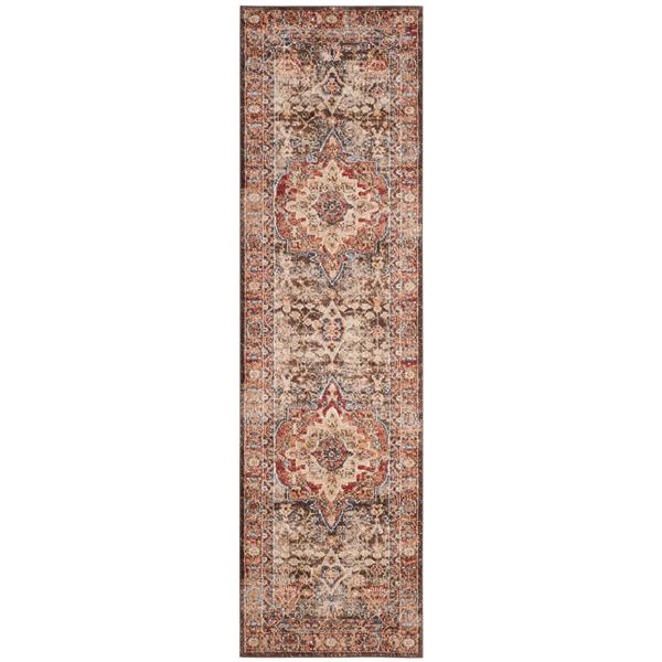 Safavieh Bijar Floral Rug - 2.3-ft x 8-ft - Polypropylene - Brown