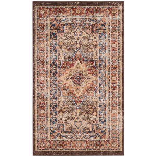 Safavieh Bijar Floral Rug - 3-ft x 5-ft - Polypropylene - Brown