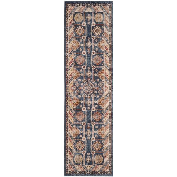 Safavieh Bijar Floral Rug - 2.3-ft x 10-ft - Polypropylene - Royal Blue