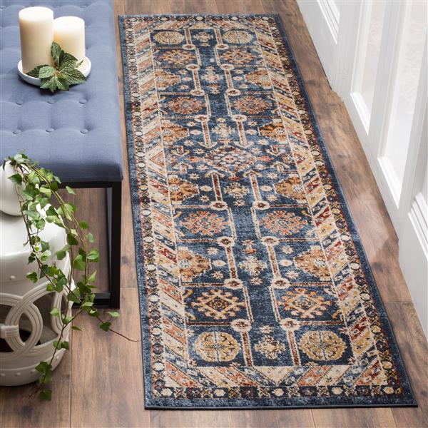 Safavieh Bijar Floral Rug - 2.3-ft x 12-ft - Polypropylene - Blue