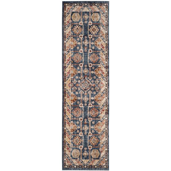 Safavieh Bijar Floral Rug - 2.3-ft x 12-ft - Polypropylene - Blue