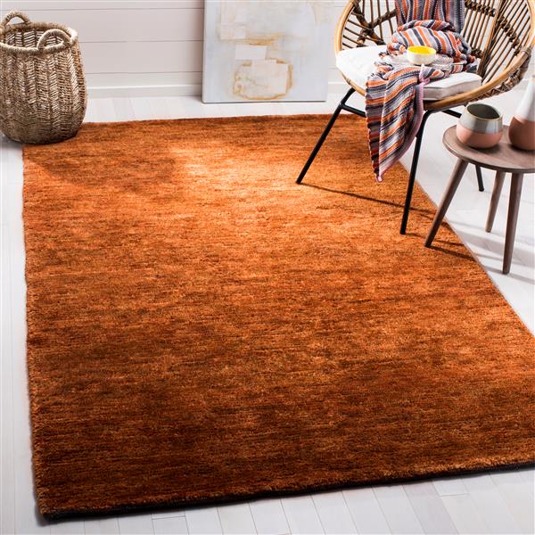Safavieh Bohemian Solid Rug - 2-ft x 3-ft - Jute - Rust