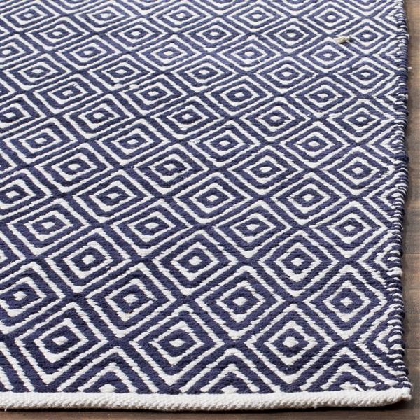 Safavieh Boston Geometric Rug - 2.3-ft x 7-ft - Cotton - Navy Blue