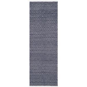 Safavieh Boston Geometric Rug - 2.3-ft x 7-ft - Cotton - Navy Blue