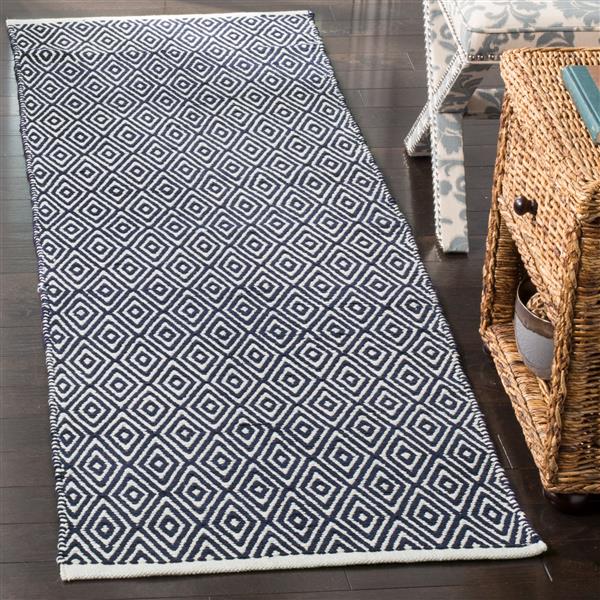 Safavieh Boston Geometric Rug - 2.3-ft x 9-ft - Cotton - Blue